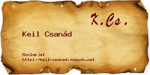 Keil Csanád névjegykártya